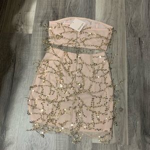 Two piece sequin skirt and top set from Showpo.